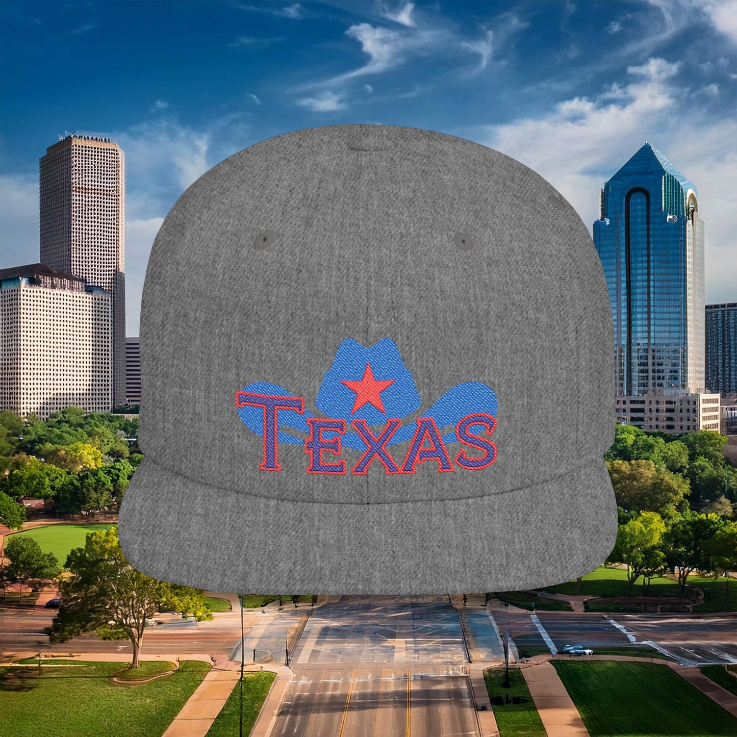 Texas Cowboy Hat Flat Bill Snapback
