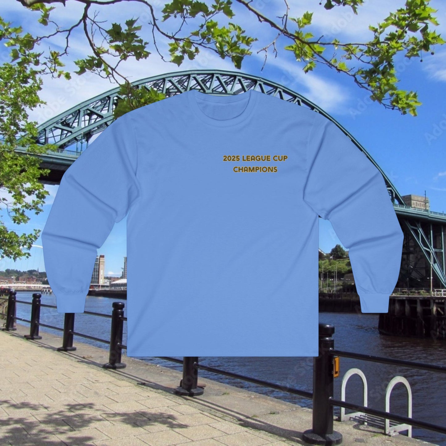 Newcastle Cup Champions Crest Long Sleeve Tee