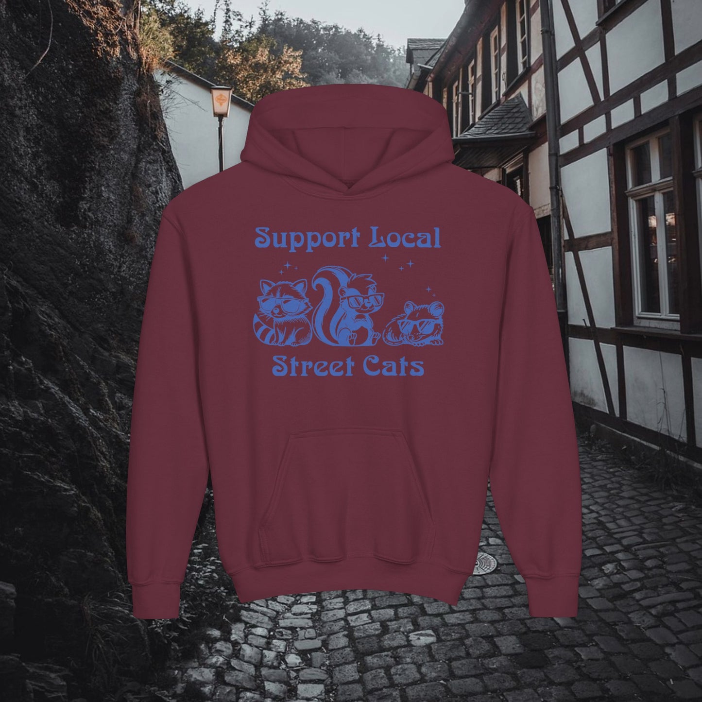 Support Local Street Cats Youth Hoodie