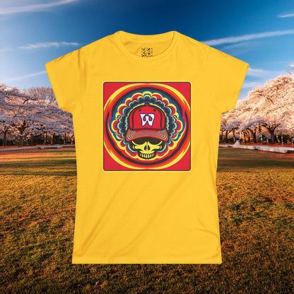 Psychedelic Funky W Skull Women's Softstyle Tee