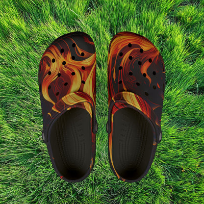 Flames Foam Clogs