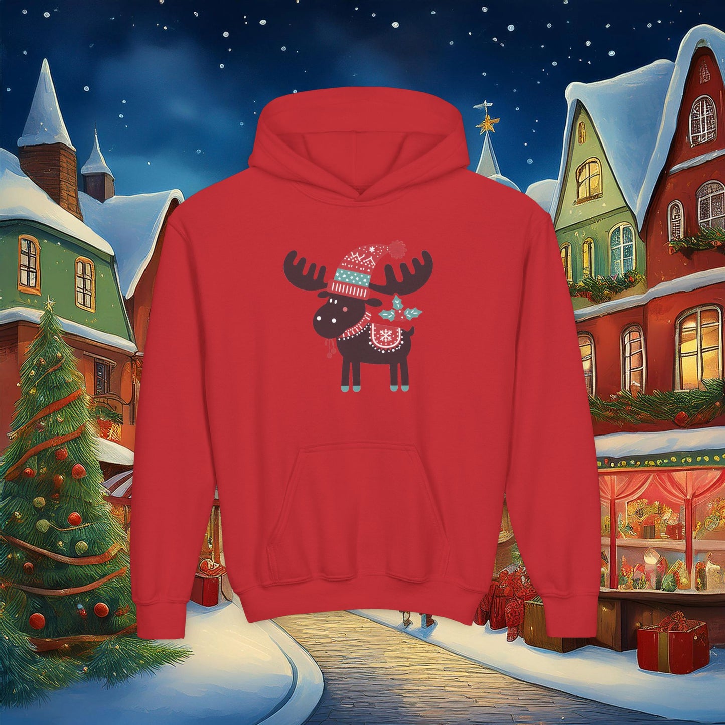 Christmoose Youth Hoodie