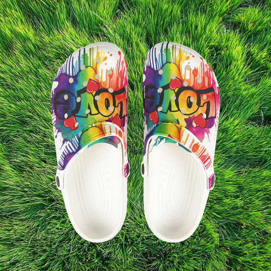 Love Color Bomb Foam Clogs