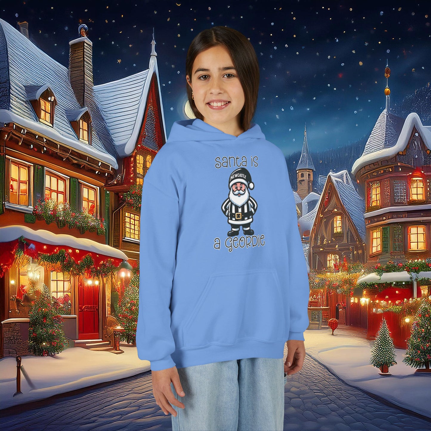 Newcastle United Santa is a Geordie Youth Hoodie