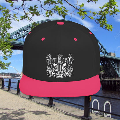 Newcastle United B&W Crest Flat Bill Snapback
