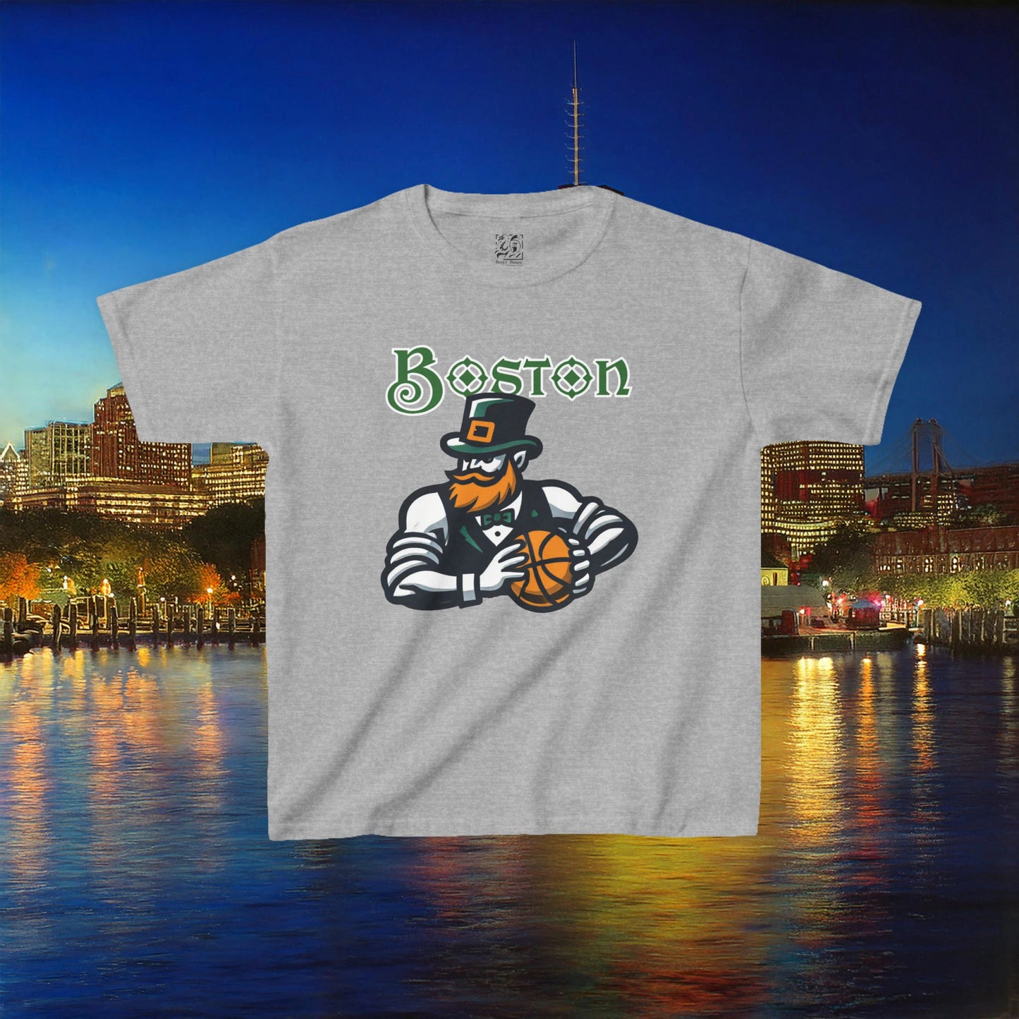 Boston Basketball Design Kids Tee