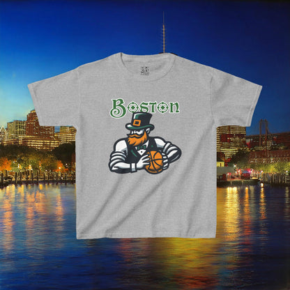 Boston Basketball Design Kids Tee