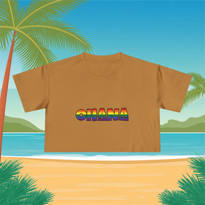 Rainbow Ohana Women's Crop Tee