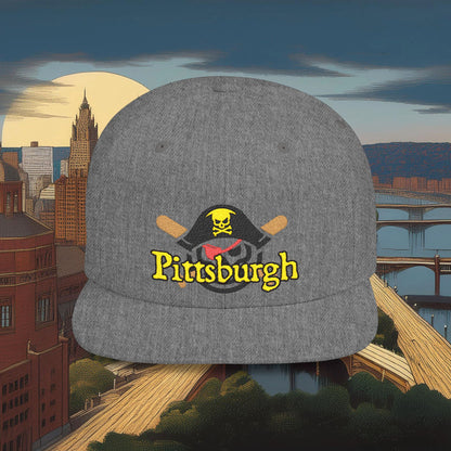 Pittsburgh Baseball Flat Bill Snapback
