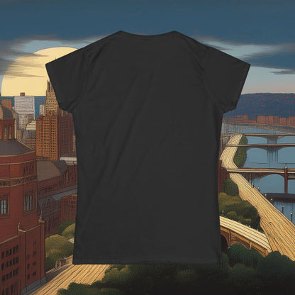 Mini Pittsburgh Football Player Women's Softstyle Tee