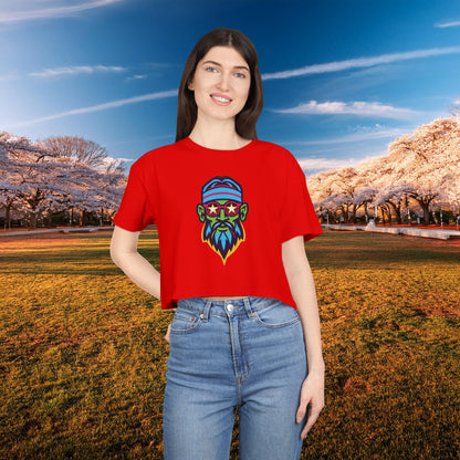 Psychedelic Wizard's Player Women's Crop Tee