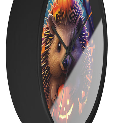 Halloween Hedgehog Wall Clock