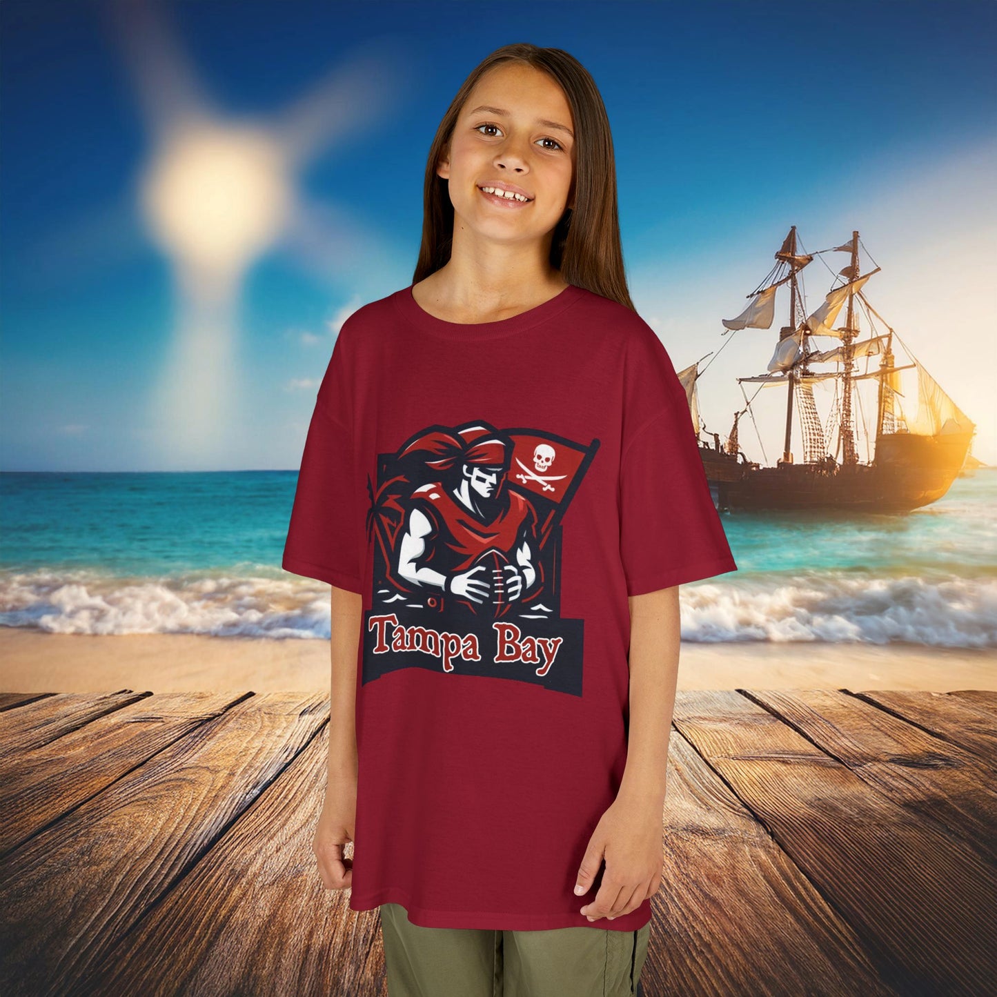 Tampa Bay Football Player Kids Tee