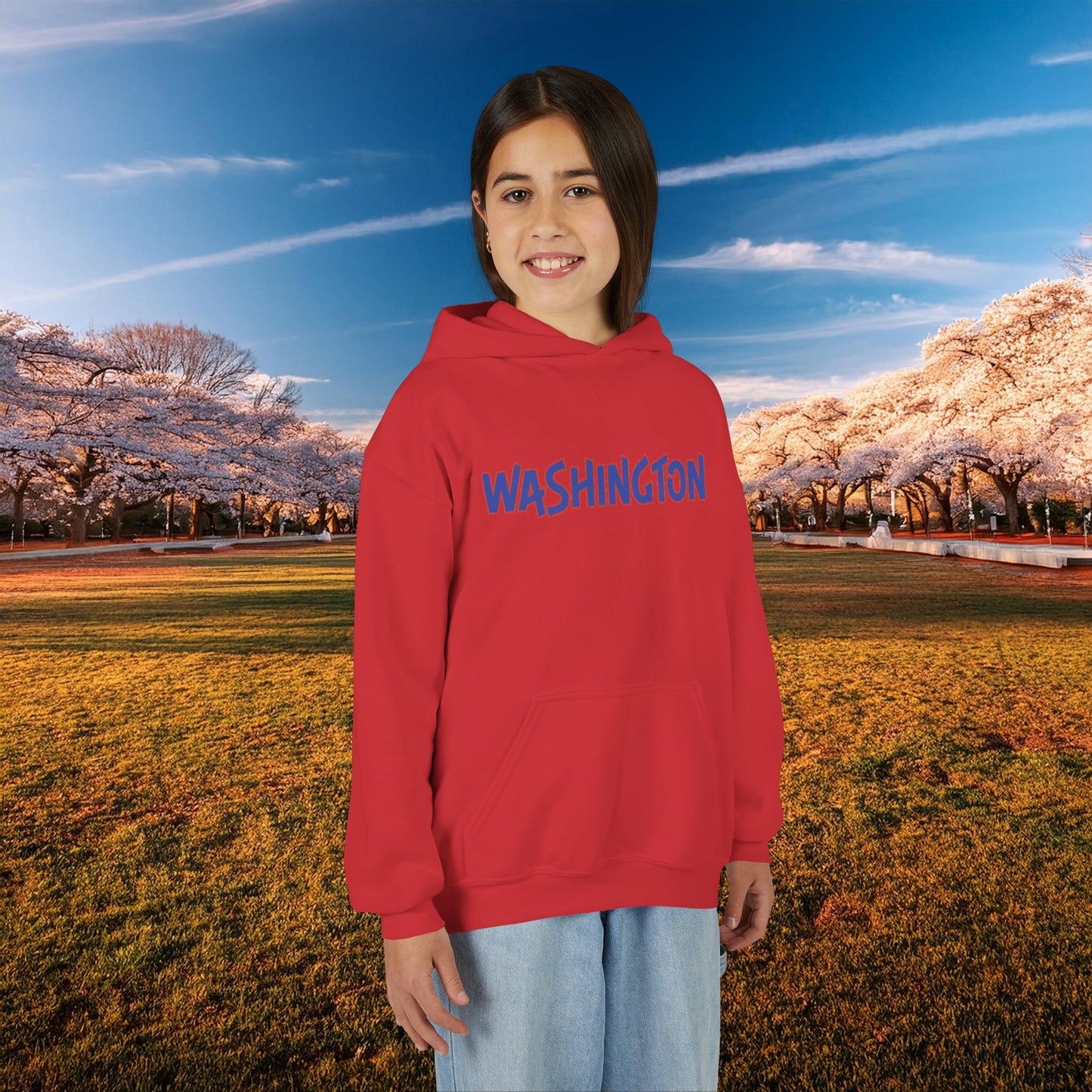 Washington Spirit Red/Blue Design Youth Hoodie