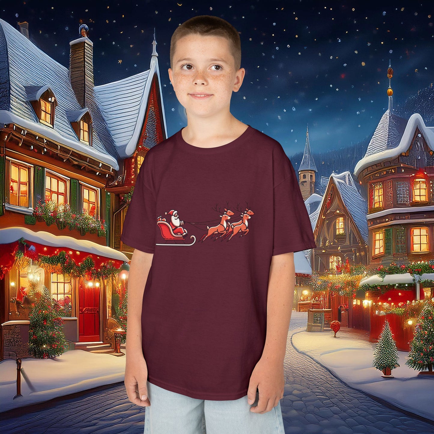 Santa's Sleigh Kids Tee