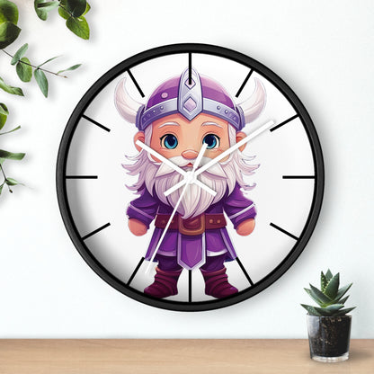 Purple Viking Wall Clock