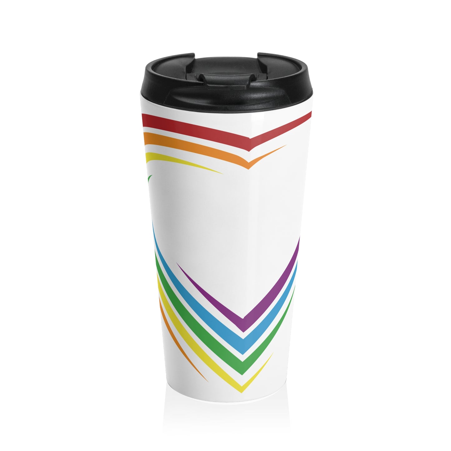 Rainbow Heart Travel Mug