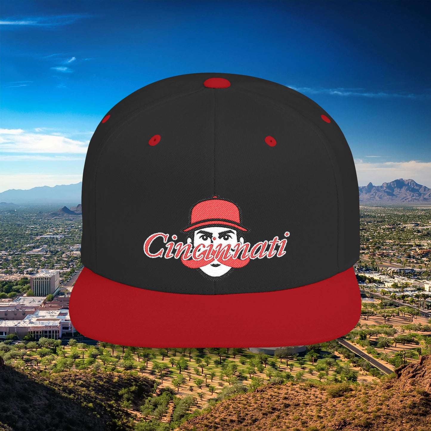 Cincinnati Baseball Flat Bill Snapback