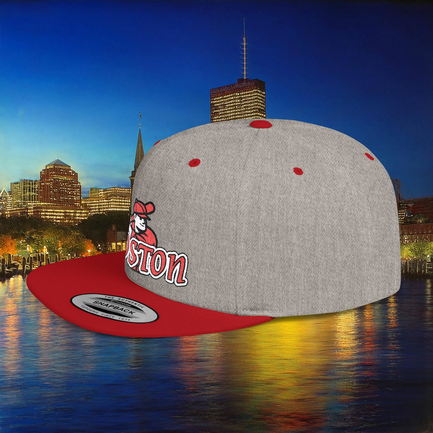 Boston Baseball Player Flat Bill Snapback