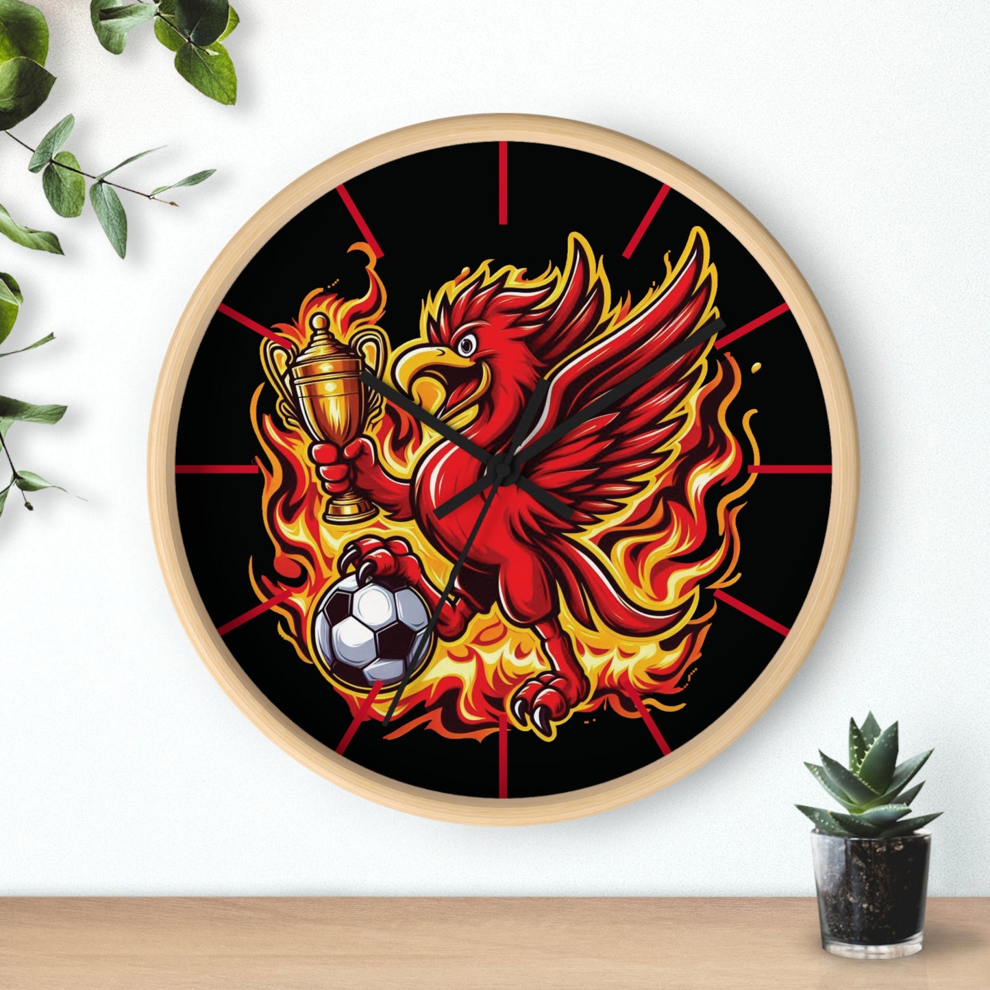 Liverpool Flames Wall Clock