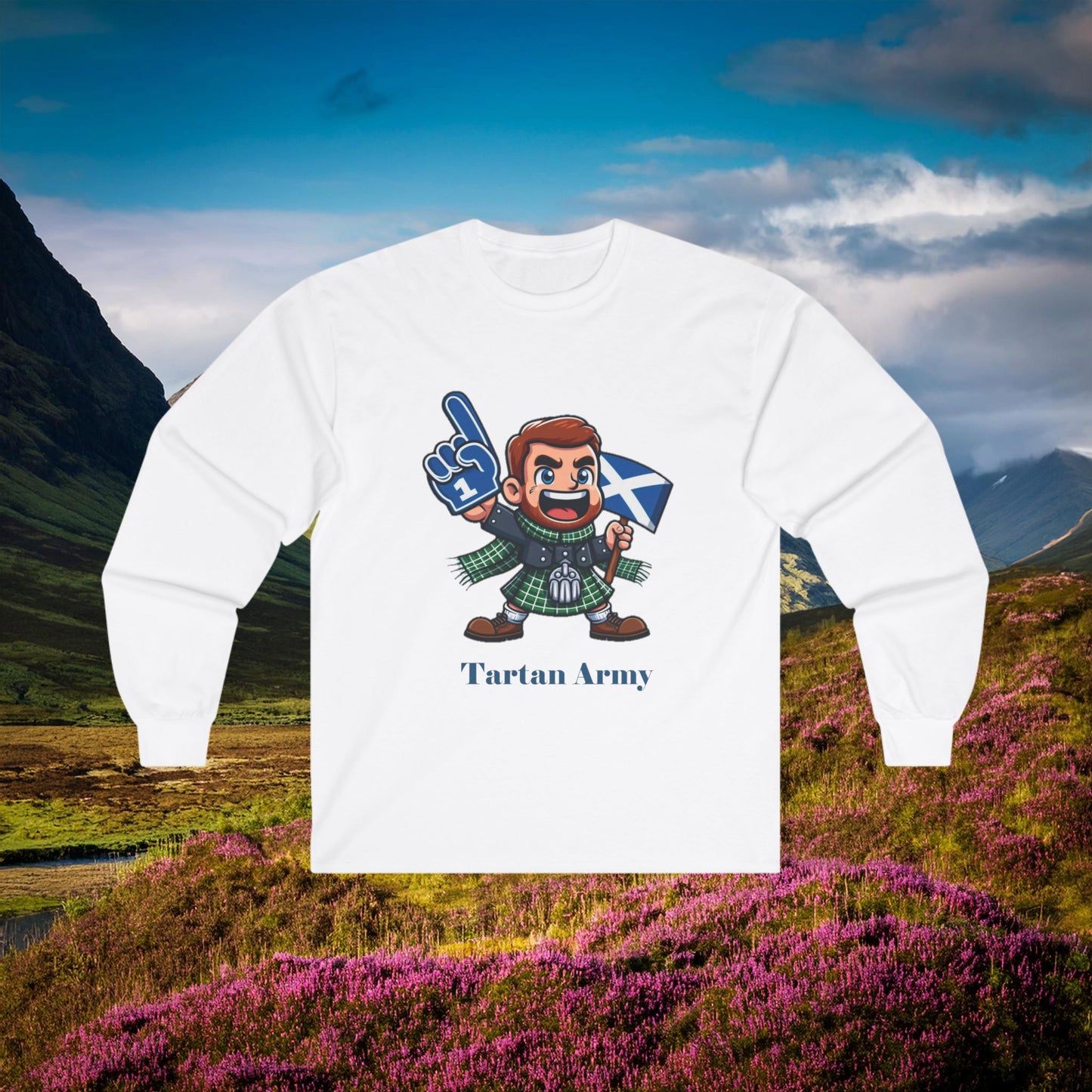 Scotland Tartan Army Long Sleeve Tee