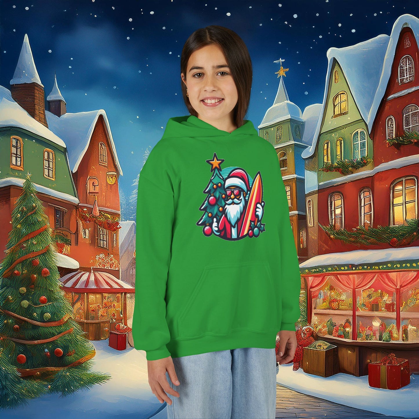 Surf Santa Youth Hoodie