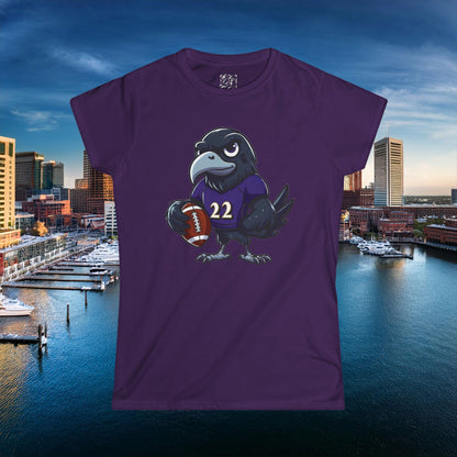 Baltimore Little Football Player Women's Softstyle Tee
