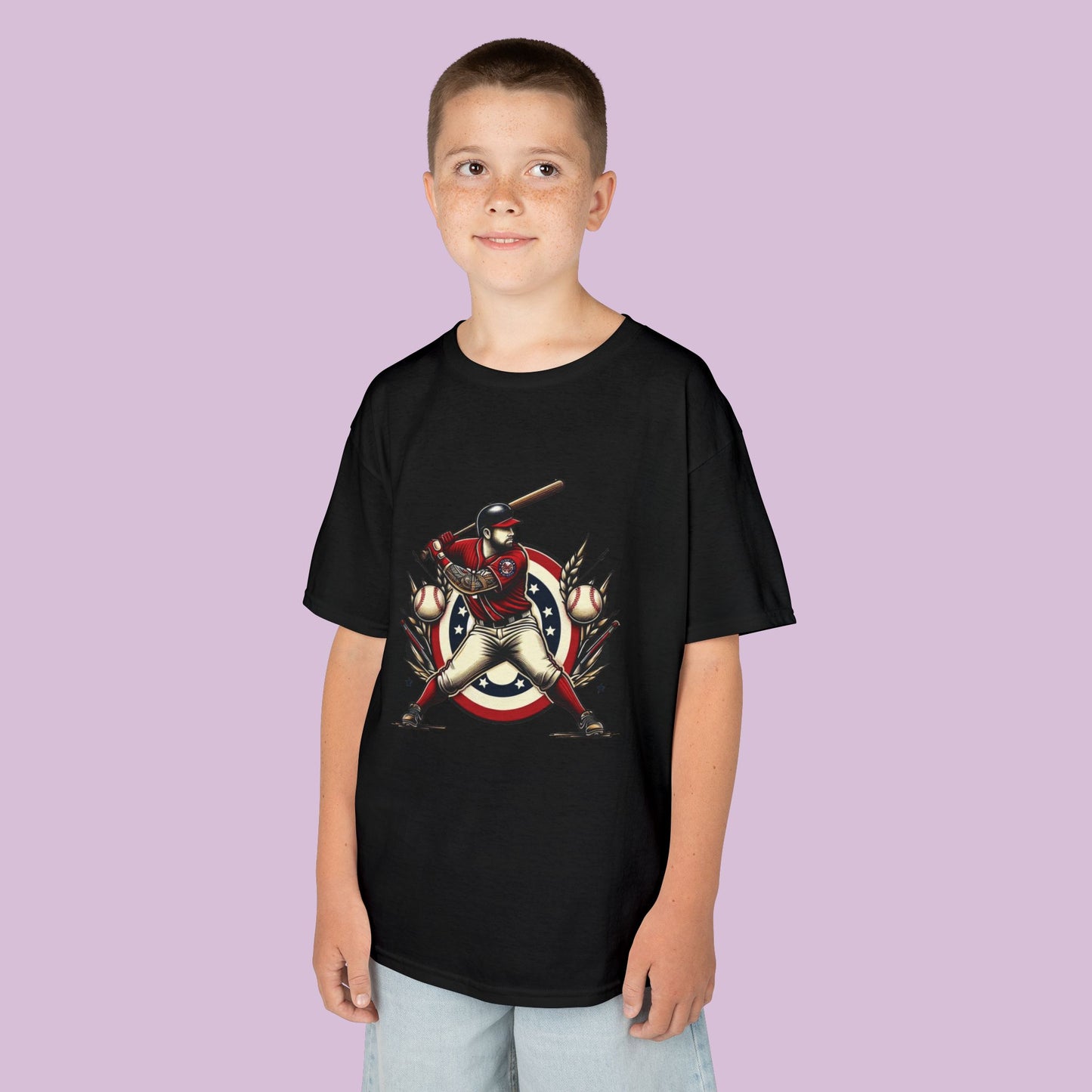 Washington Baseball At Bat Kids Tee