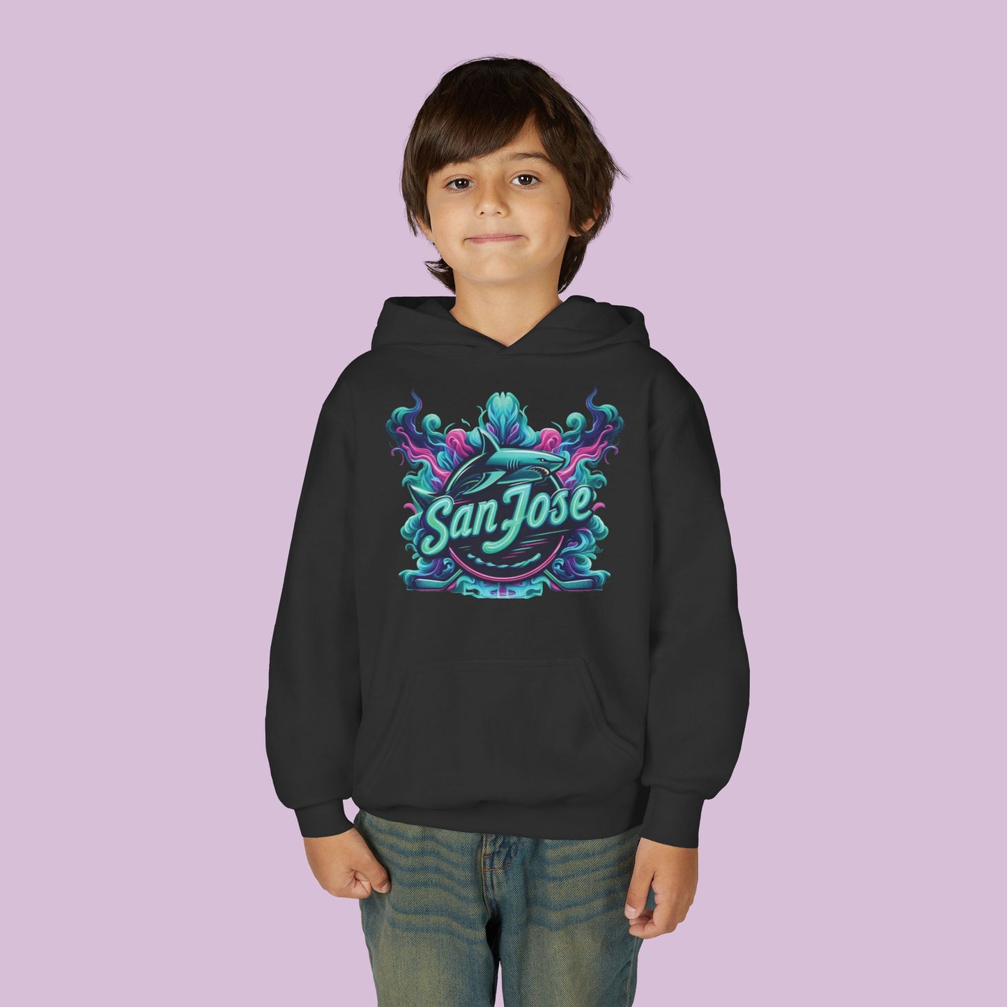 San Jose Hockey Neon Youth Hoodie