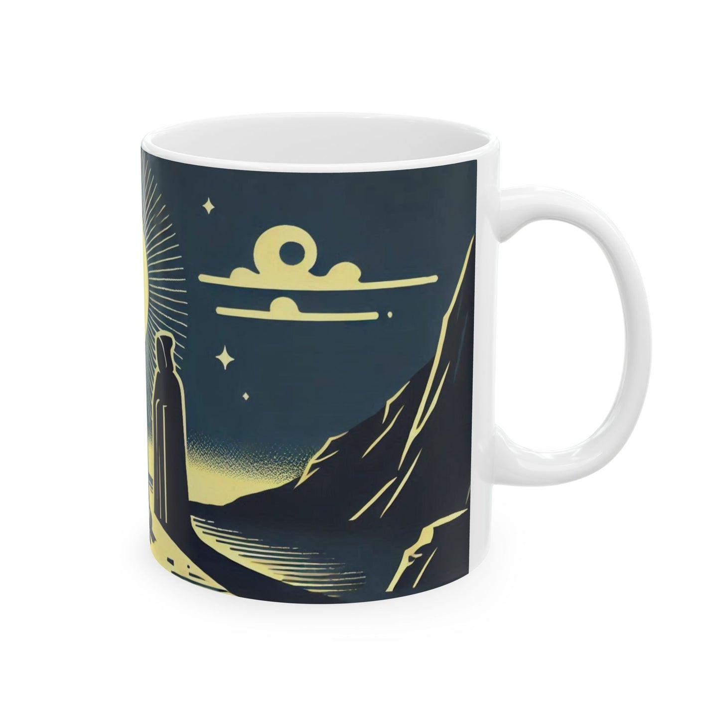 Midnight Circle Ceramic Mugs (11oz\15oz)