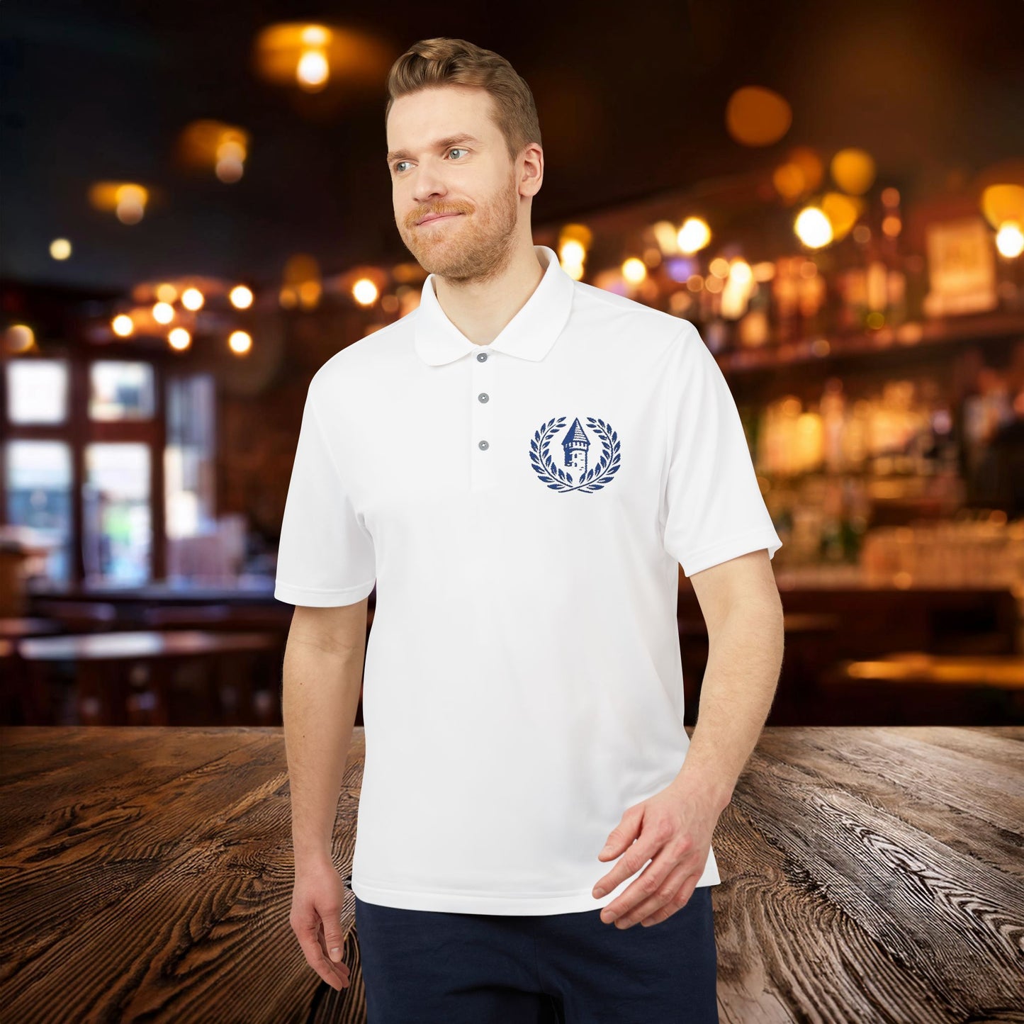 Everton Logo adidas Performance Polo (blue)