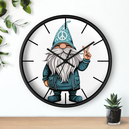 Peace Gnome Wall Clock
