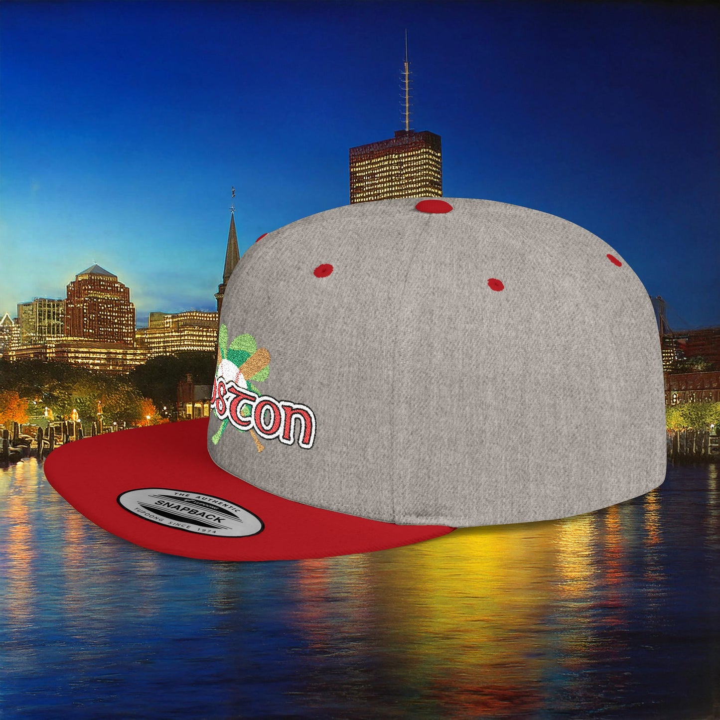 Boston Shamrock Baseball Flat Bill Snapback