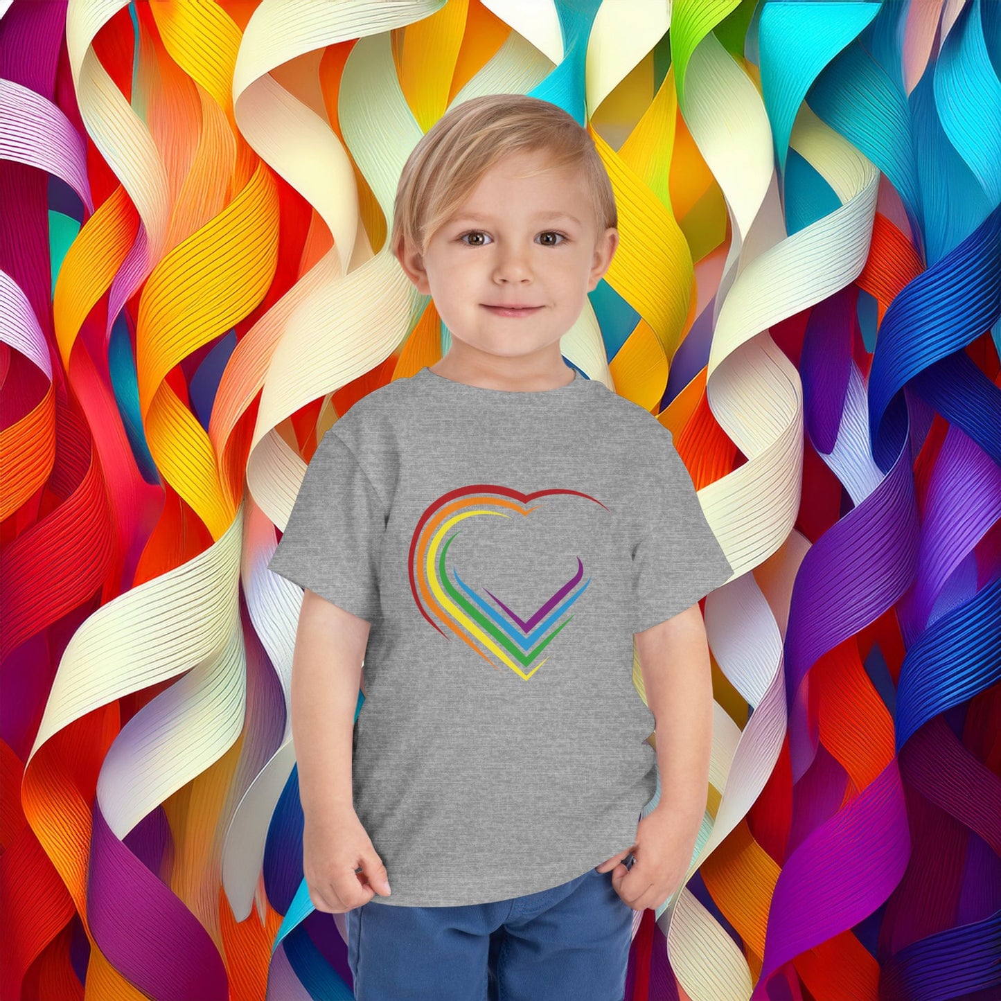 Rainbow Heart Toddler Tee