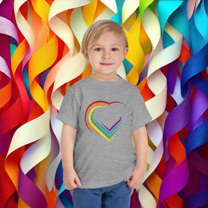 Rainbow Heart Toddler Tee