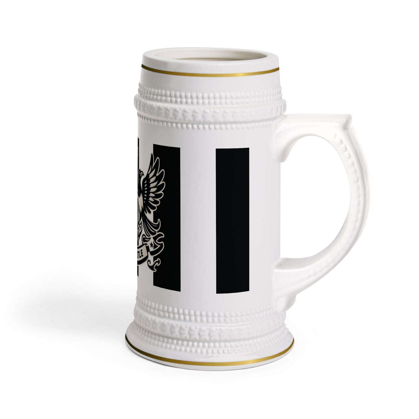 Newcastle United B&W Crest Stein Mug