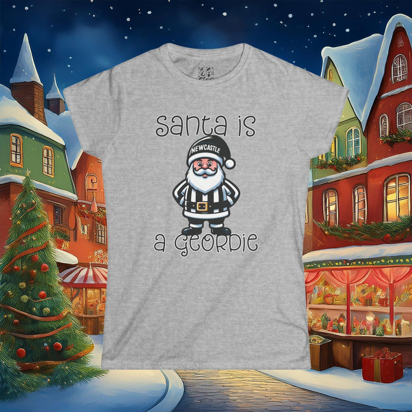Newcastle United Santa Is A Geordie Women's Tee