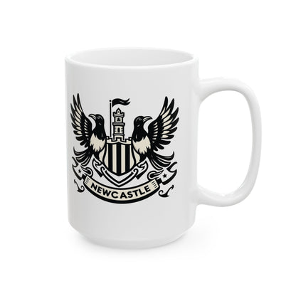 Newcastle United B&W Crest Ceramic Mugs (11oz\15oz)