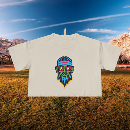 Psychedelic Wizard's Player Women's Crop Tee