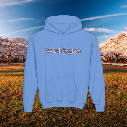 Washington Cherry Blossom Design Youth Hoodie