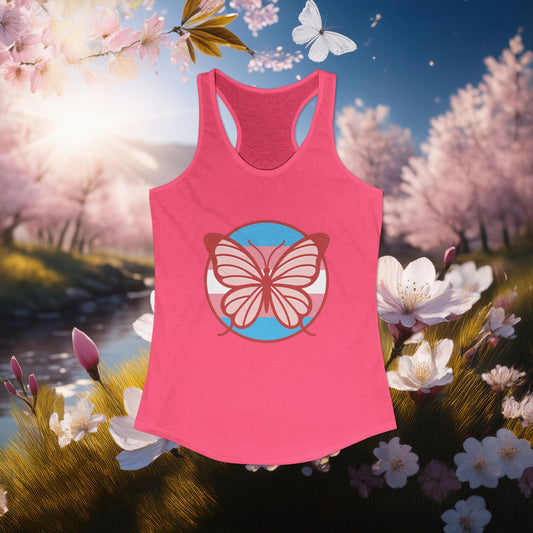 The T Elders Butterfly Graphic Racerback Tank Top