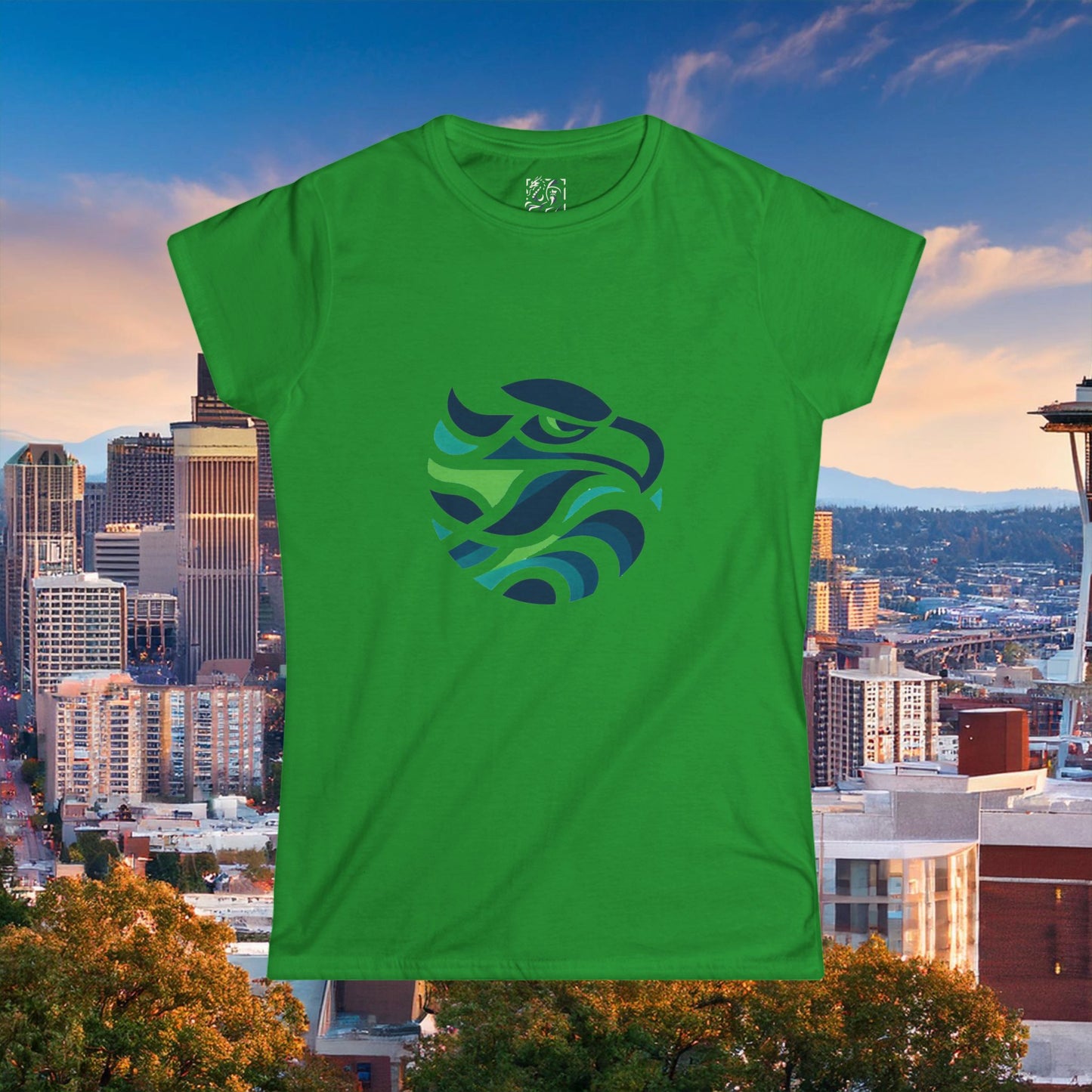 Seattle Football Logo Women's Softstyle Tee
