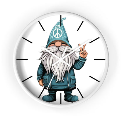 Peace Gnome Wall Clock