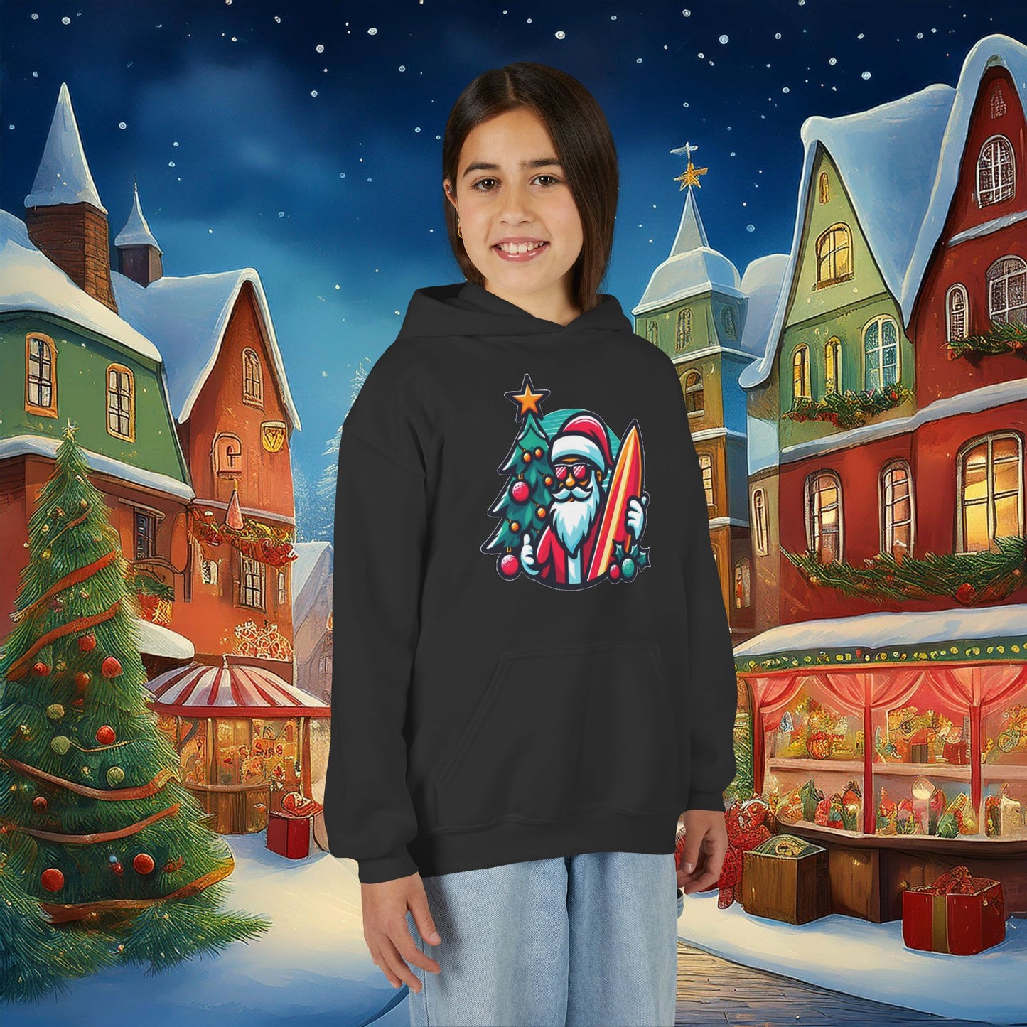 Surf Santa Youth Hoodie