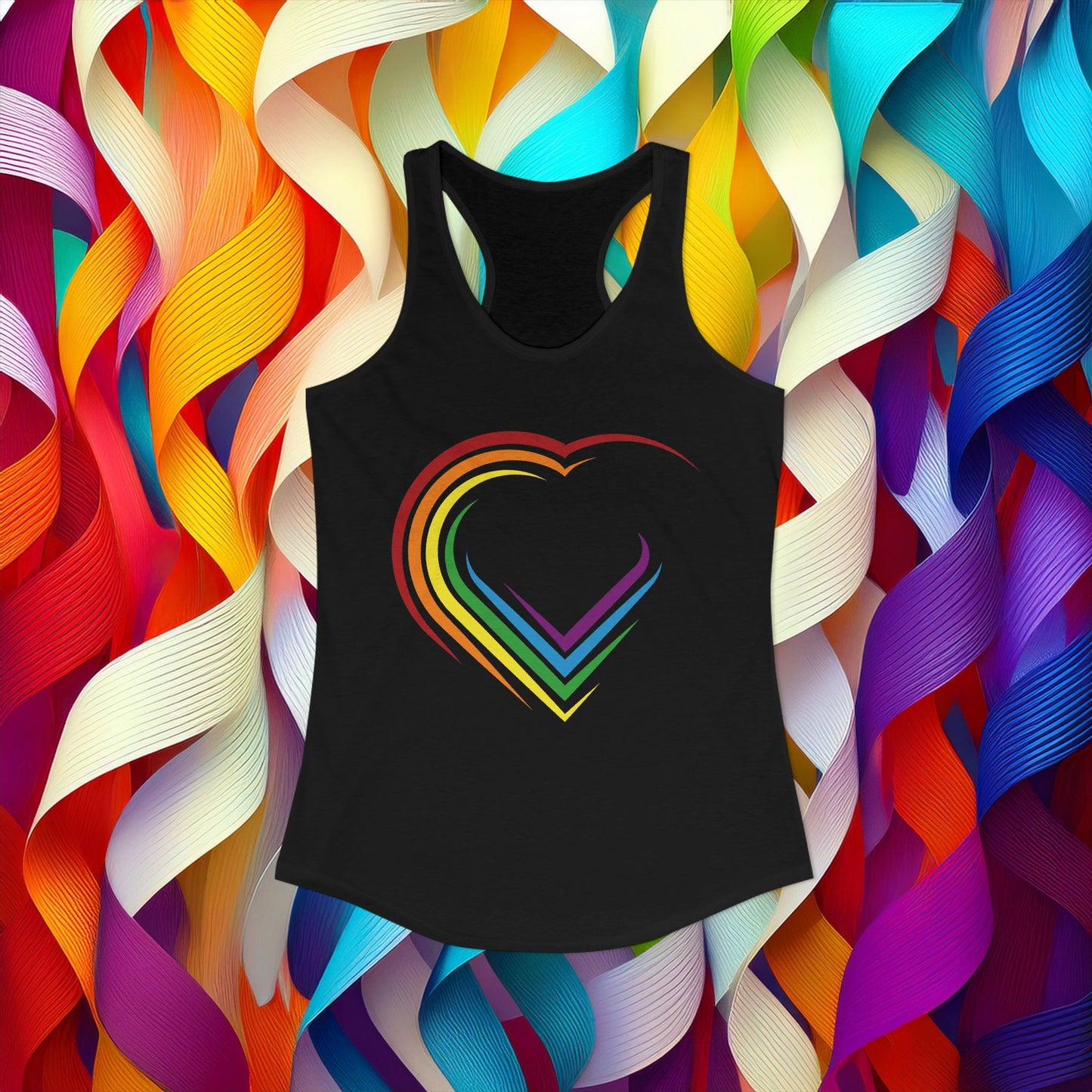 Rainbow Heart Women's Racerback Tank