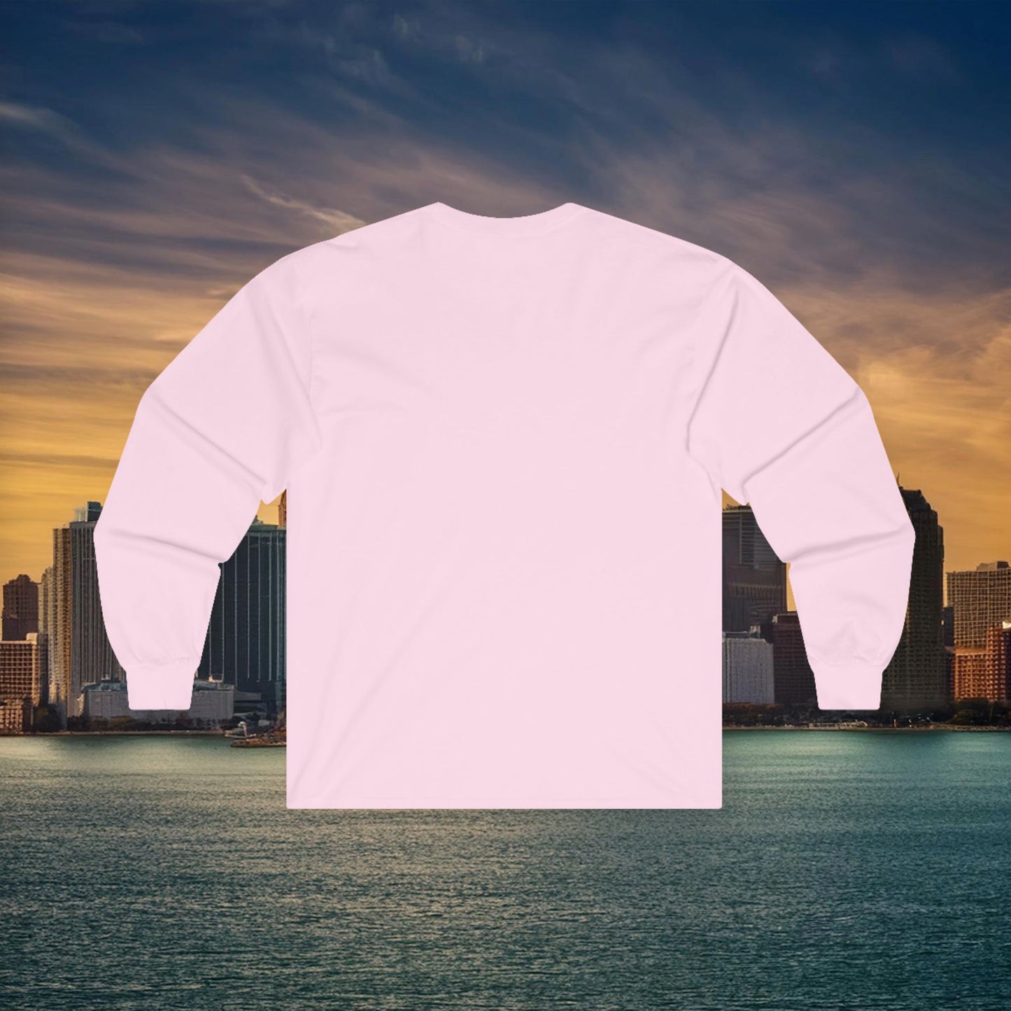 Detroit Football Skyline Long Sleeve Tee