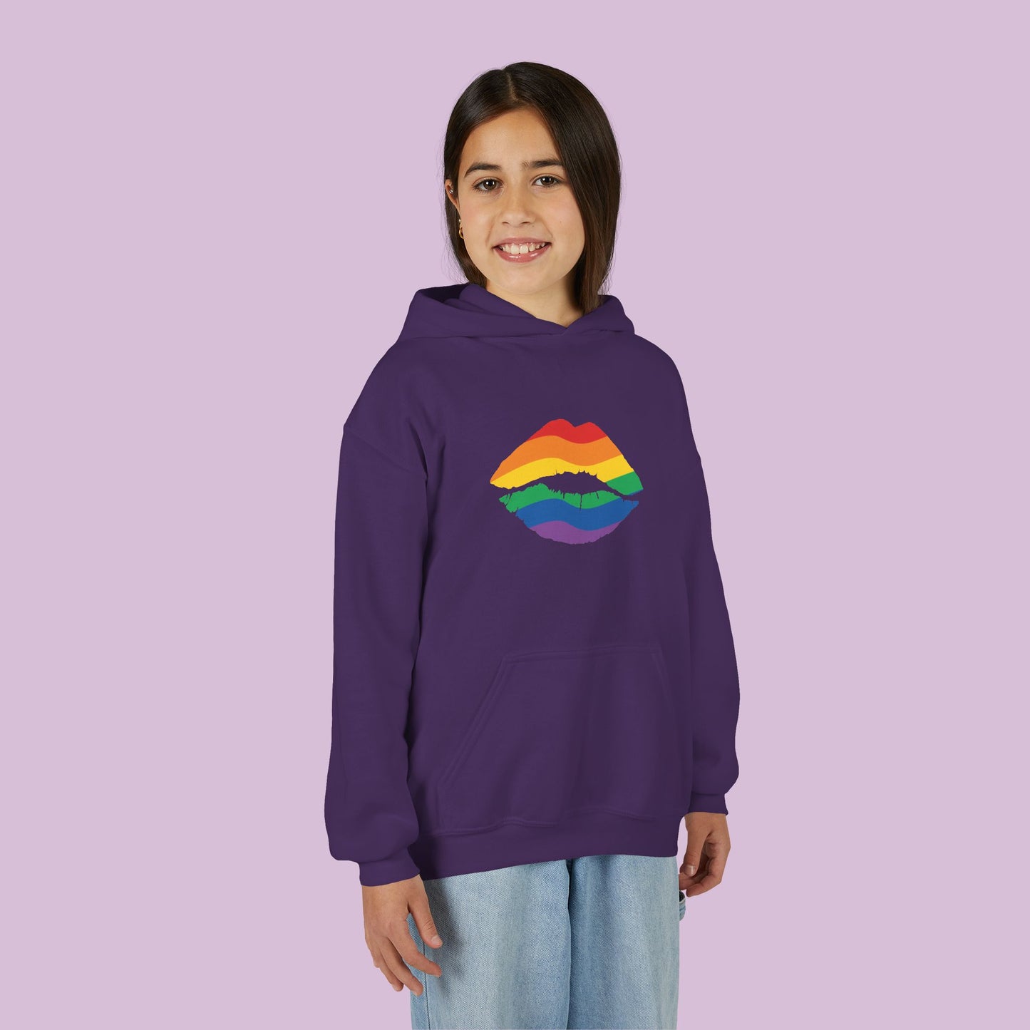 Rainbow Kiss Youth Hoodie