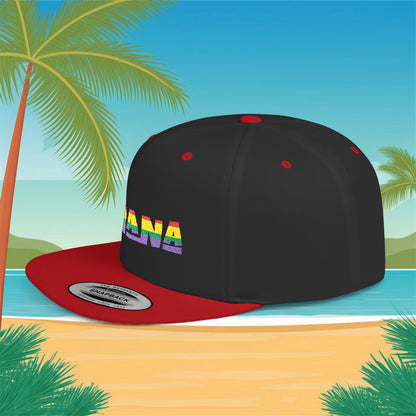 Rainbow Ohana Flat Bill Snapback