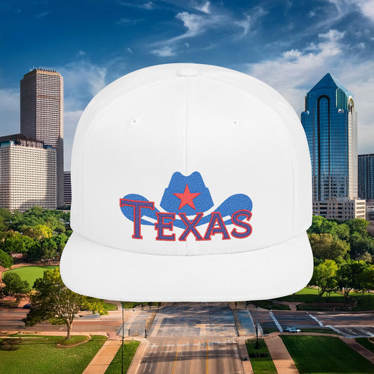 Texas Cowboy Hat Flat Bill Snapback