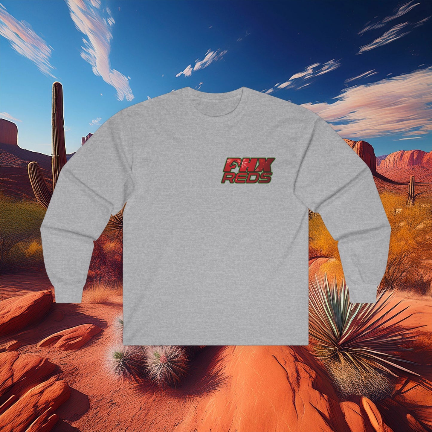 PHX Reds Christmas Crest Long Sleeve Tee